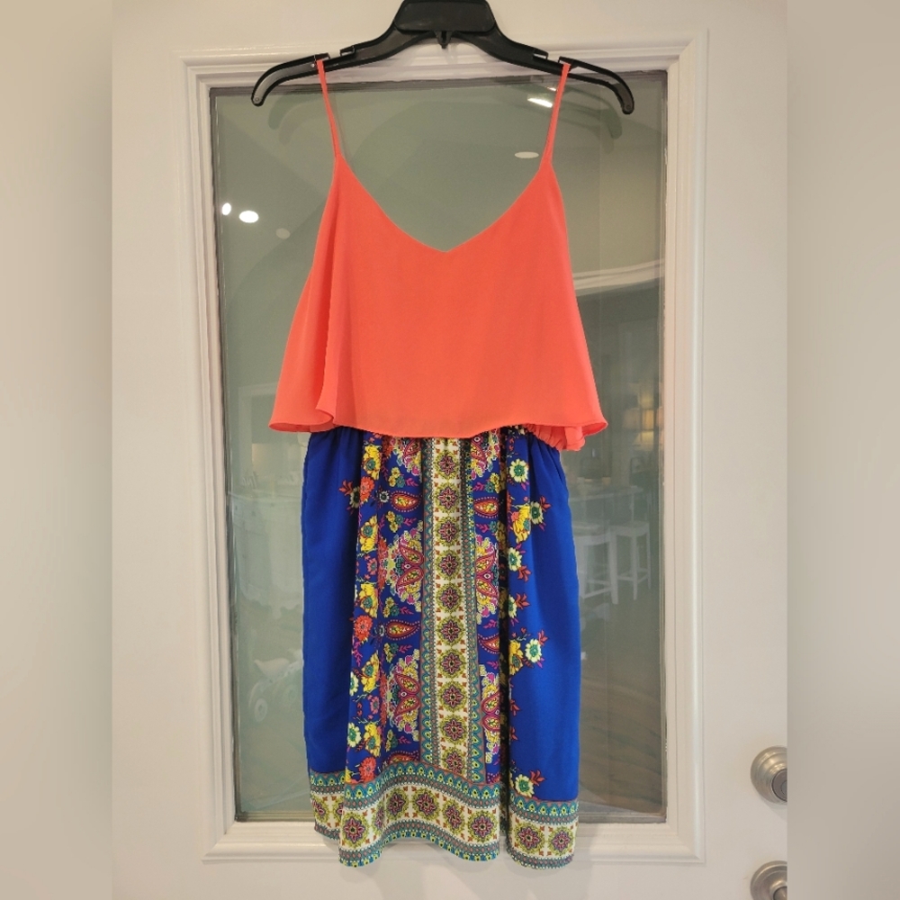 Pink Owl Dress, Coral, M